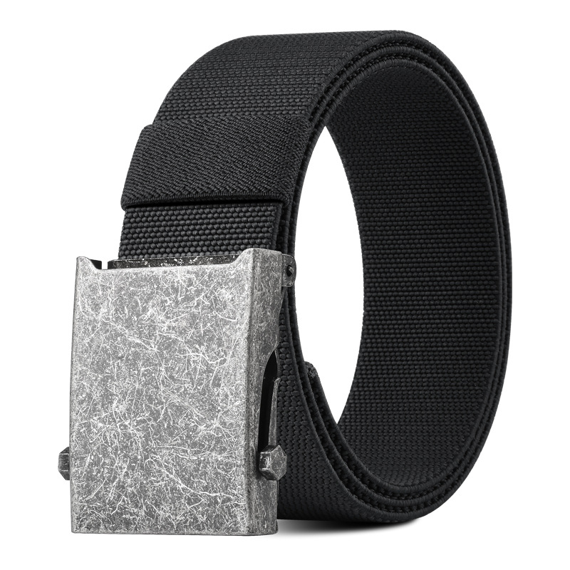 Ancient silver buckle black