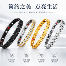 严选跨境热销皮带纹磁石手链手串环保锌合金能量磁性手链饰品批发