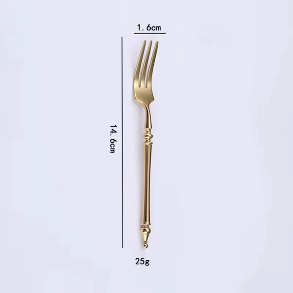 Golden tea fork