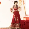 Round neck robe + inner robe + horse-faced skirt + waist seal