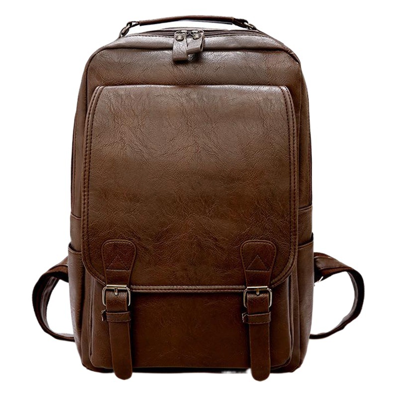 Fábrica de mochilas PU al por mayor bolsa de computadora de viaje de deportes al aire libre mochila de estudiante mochila de cuero de hombre bolso de negocios