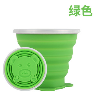 Portable 180ml outdoor silicone folding Cup compact silicone folding Cup telescopic silicone kettle
