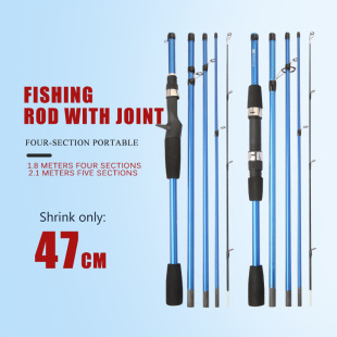 Multi-section road sub-rod ML perch rod 1.8 meters 2.1 meters cross-border fishing rod portable 4-section road sub-rod wholesale fishing rod