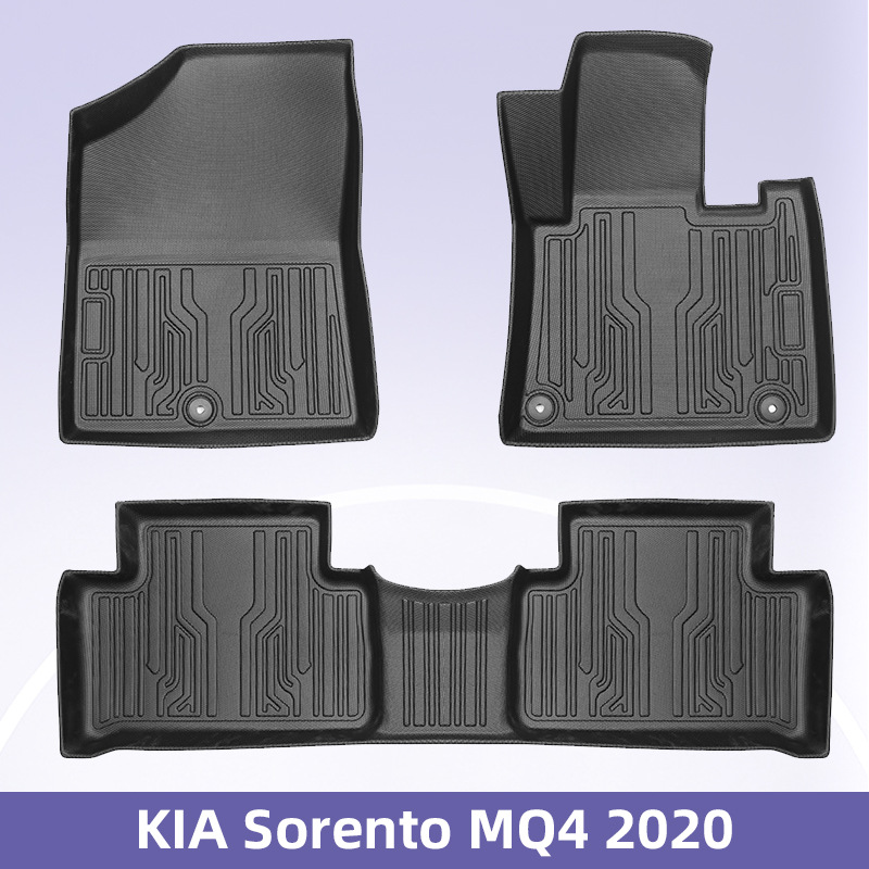 Para el KIA Sorento MQ4 2020 3D para todo el tiempo TPE para los pies Cojín del maletero