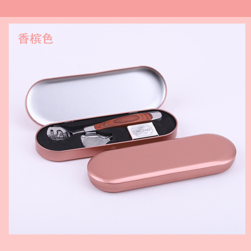 工厂现货批发椭圆形翻盖镊子收纳盒挖耳勺保护盒粉刺夹马口铁铁盒