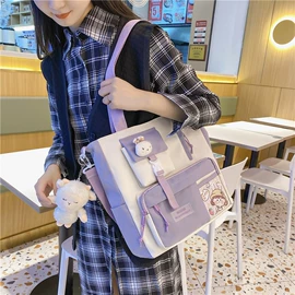 休闲背包;通用双肩背包;中大学生书包