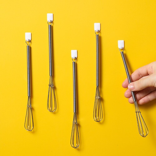 Mimu 4629. Mini egg beater small lightweight stainless steel cream whipping foamer stirring rod manual