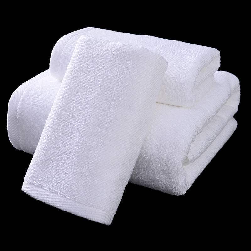 Hotel Special Towel White Hotel Absorbent Thickeneded Pure Cotton Lint-Free Beauty Salon Bed Large Bath Towel