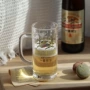 朝日麒麟带把日式酒杯