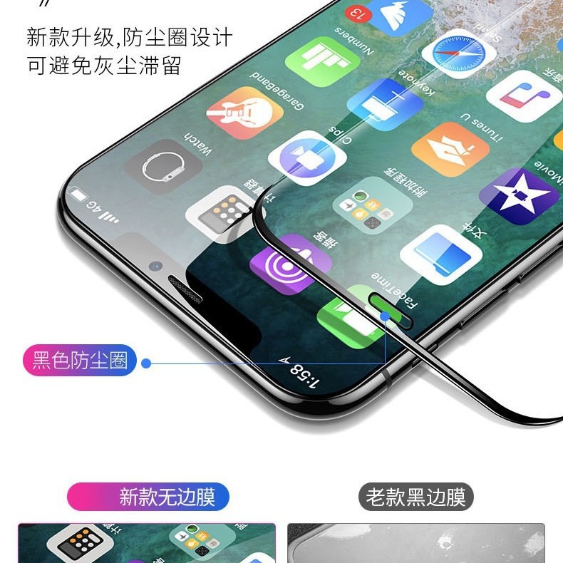 9D Super Apple 15PROMAX película templada resistente a caídas para IPhone13/14PROMAX Pantalla Completa 12/11XR