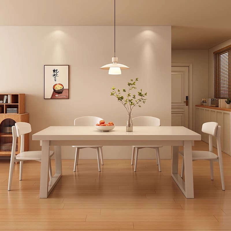 Mesa de comedor de piernas de madera maciza, mesa de alquiler de estilo francés, mesa de madera doméstica, mesa y silla de comedor comercial