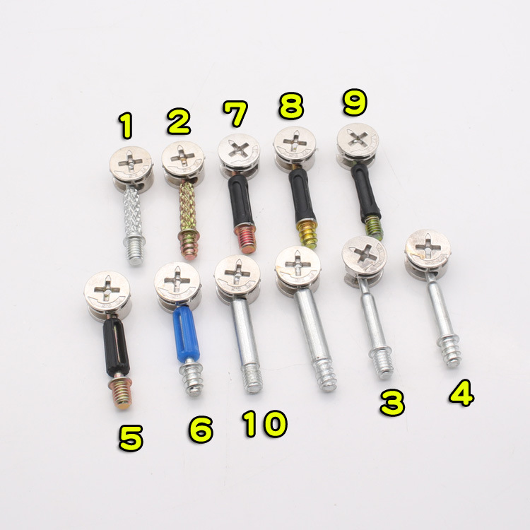 12mm de espesor hoja de madera de tres en un conector de dos en uno auto-tapping enlace 9,5mm de alto conector de los muebles