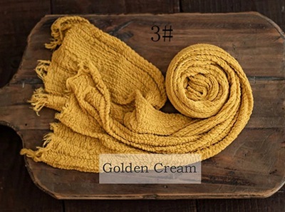 Toalla de gasa recién nacido niños fotografía elástico envoltura de tela bebé fotografía tela plisada seersucker envoltura de tela