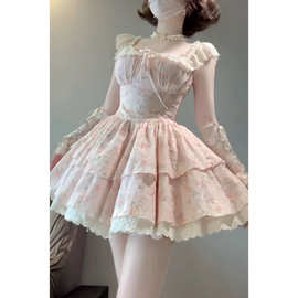 甜美可爱风小飞袖温柔碎花连衣裙女夏新款收腰显瘦