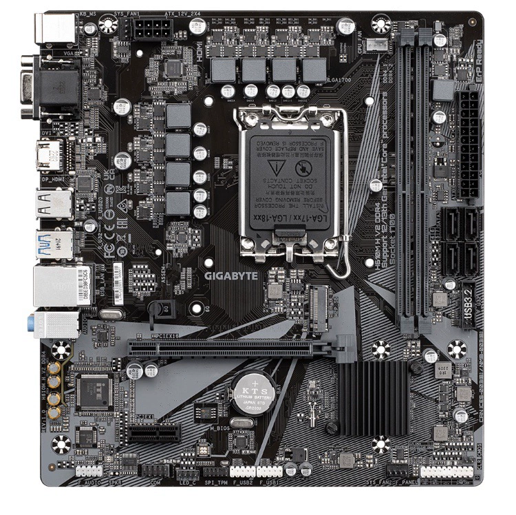 Материнская плата Gigabyte H610MHV2 H610MKDDR4 для настольного ПК подходит для сборки жесткого диска 2023 новая ПК