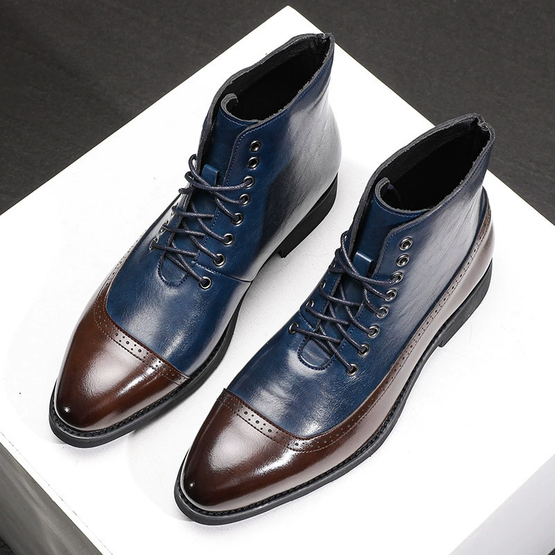 2025 модные мужские ботинки Martin сапоги для мужчин в британском стиле кожаные туфли для мужчин осень LeatheMens shoes
