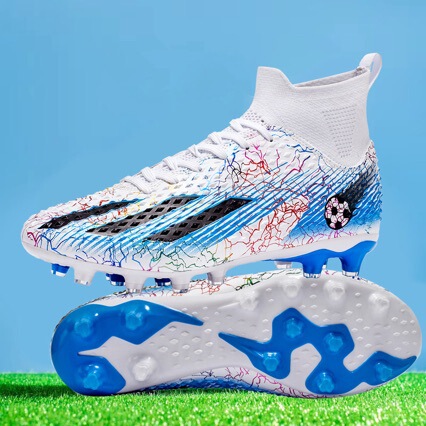 Cross-Border Ronaldo Messi World Cup High-Top Football Shoes for Men and Women Tf Broken Nails Ag Long Nails Student Game Training Shoes