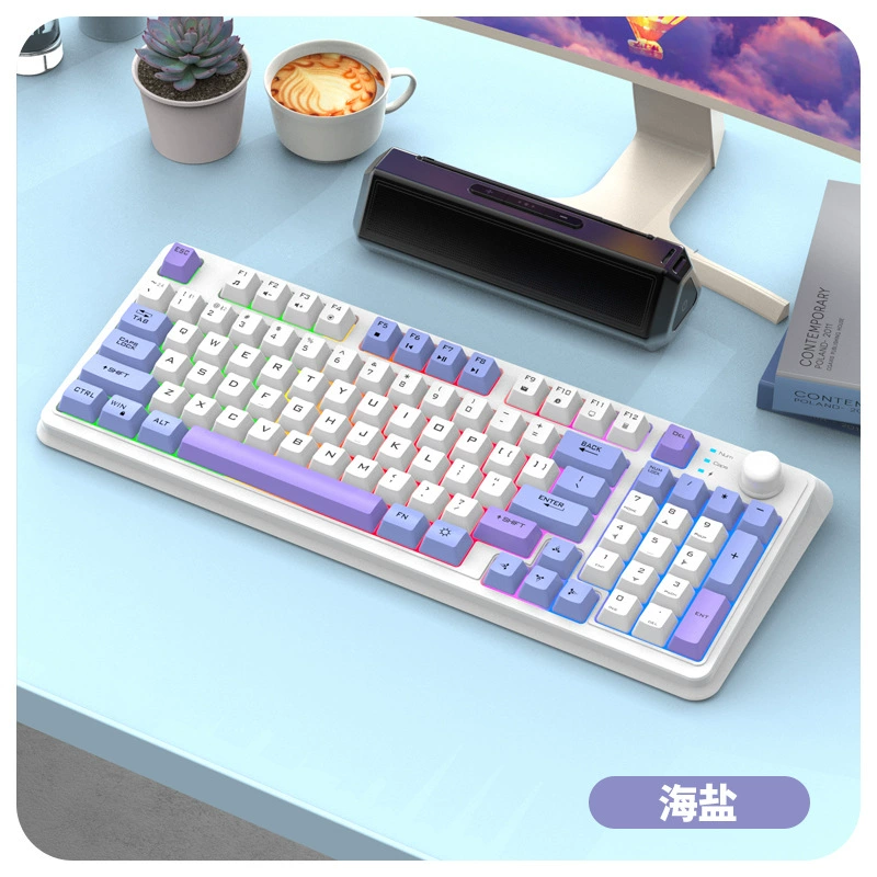 Механическая игровая клавиатура K94, Bluetooth и проводная, RGB подсветка, мультицветные варианты
