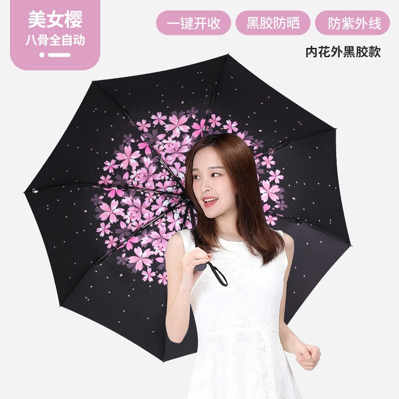 批发高颜值16骨手动晴雨伞两用伞女折叠遮阳伞防晒大号双人太阳伞|undefined