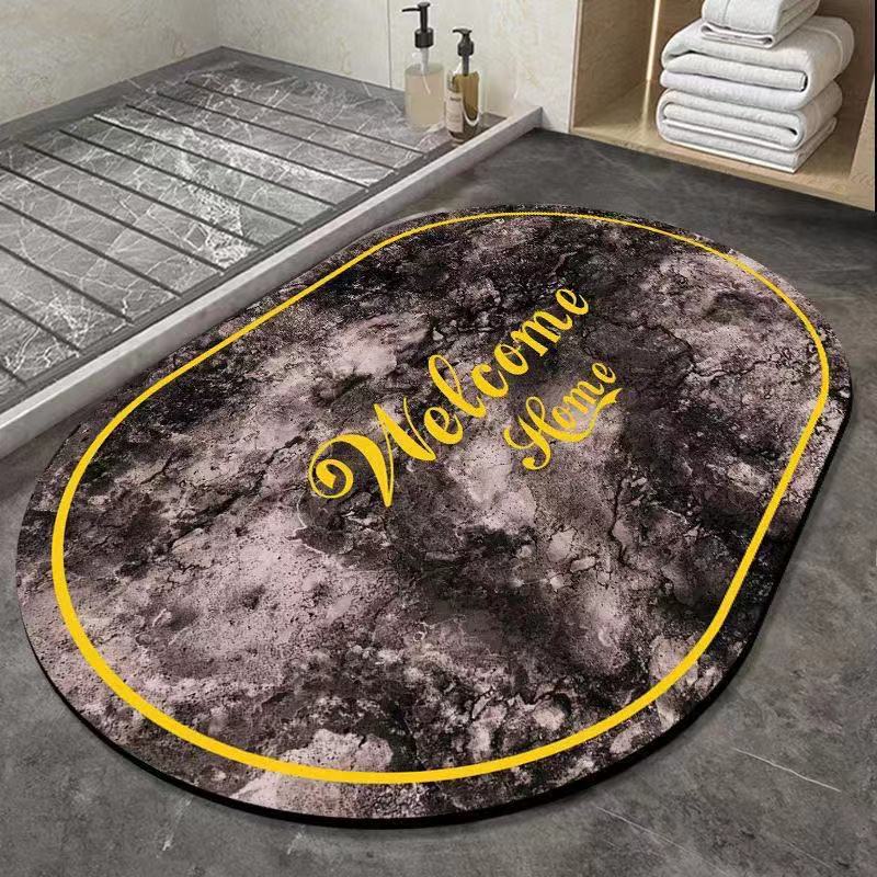 Alfombrilla de baño de tierra de diatomeas antideslizante para dropshipping transfronterizo Temu, alfombrilla de suelo para baño, alfombrilla de inodoro absorbente de agua de secado rápido, alfombrilla para puerta.