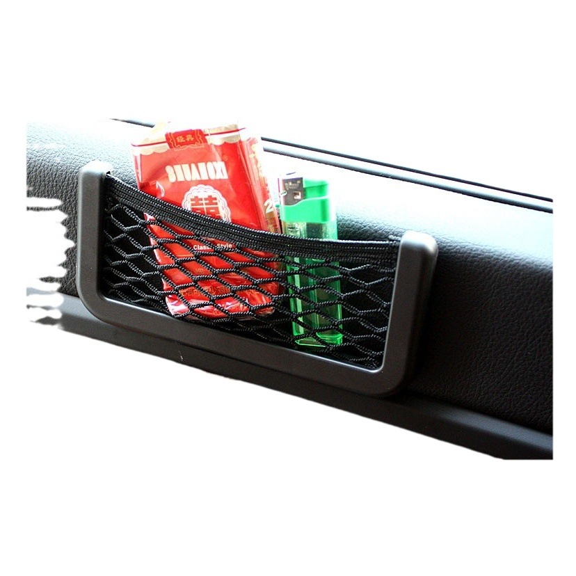 Producto Un gran bolsillo de red de almacenamiento 20*8cm teléfono móvil coche creativo coche suministros coche malla misceláneas almacenamiento