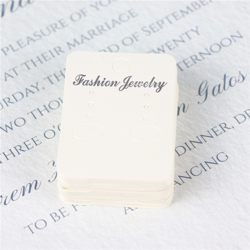 畅销白色耳钉卡片吊卡饰品包装材料手工发饰diy饰品配件卡片厂家