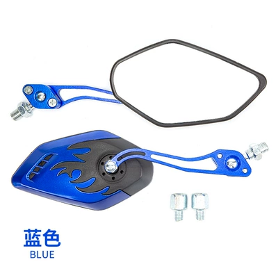 Accessories Scooter Electric Ghost: Motorcycle rearview mirror - flame-rearview-mirror-2680-blue