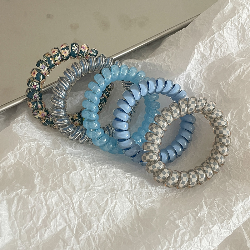 Trenza de burbuja de temperamento de moda, cuerda para el cabello, lazo para el cabello, nuevos accesorios para el cabello de alta gama para mujeres, cola de caballo simple, línea telefónica trenzada, banda de goma