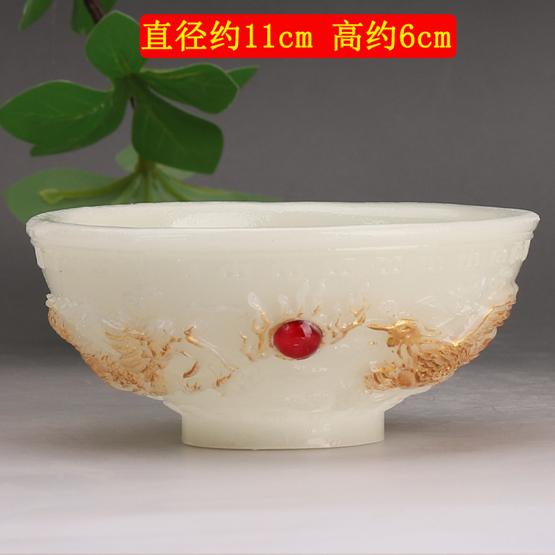 Live Broadcast of New Luminous Dragon and Phoenix Bowl, Wealth-Attracting Gilt Ornament, Fortune-Attracting Gourd Ornament, Jade Home Crafts Ornament Live Broadcast of New Luminous Dragon and Phoenix Bowl, Wealth-Attracting Gilt Ornament, Fortune-Attracting Gourd Ornament, Jade Home Crafts Ornament