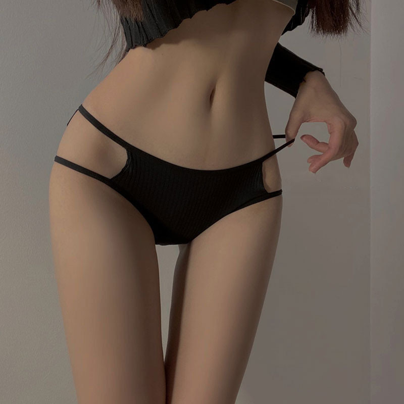 Japanese style girls' underwear 2024 new pure cotton cotton Women's fashionable mid-waist thread briefs for students