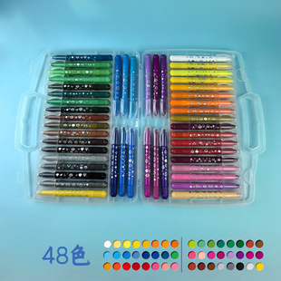 Factory Direct Sales Water-Soluble Colorful Painting Stick 48 Colors Kidsren's Painting Oil Pastel Set Washable Kidsren's Crayons