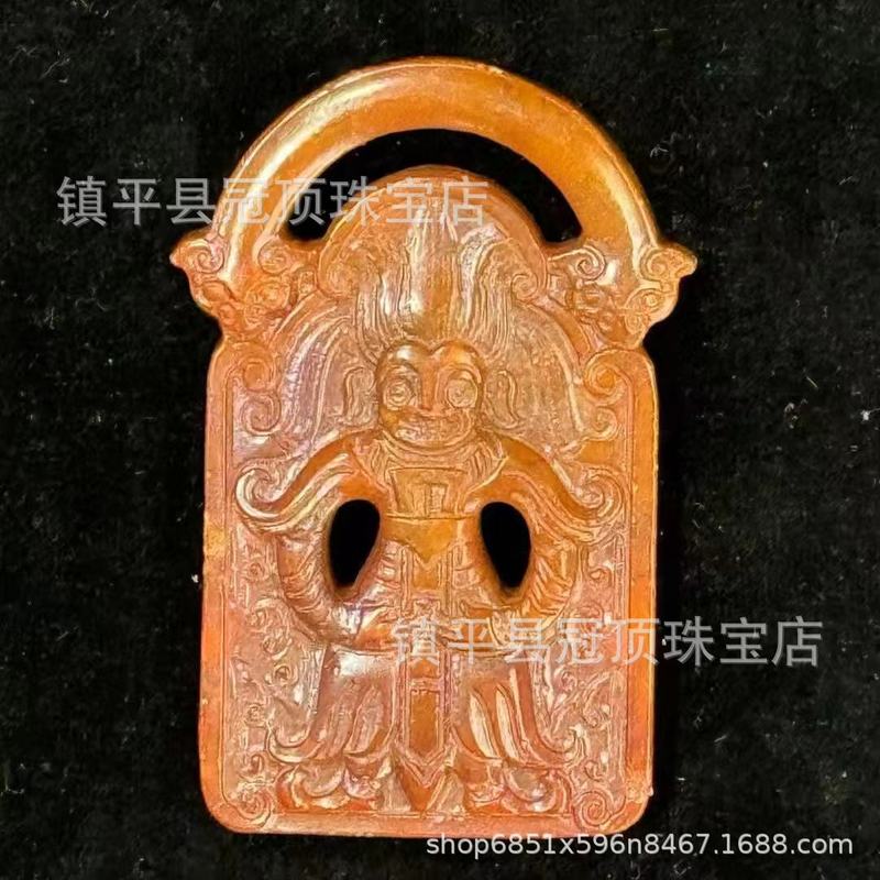 批发高古玉老玉岫玉高仿古董仿古玉器明清战汉岫玉做旧玉佩挂件|undefined