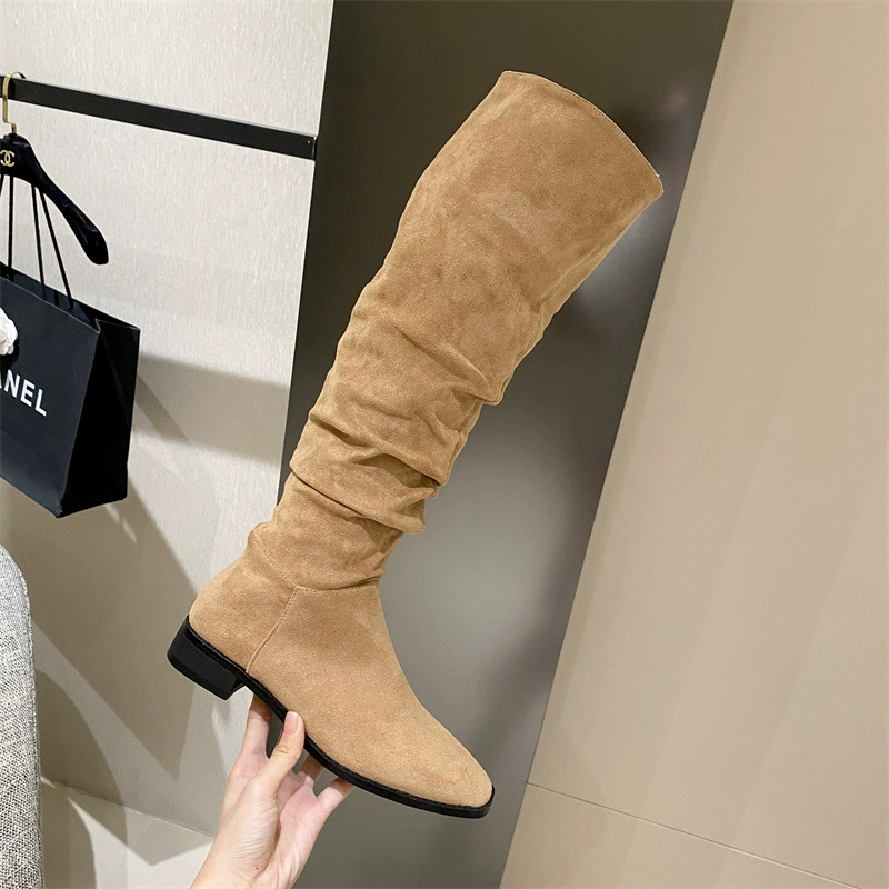 Thin demi-season high boots, 2023 years, fitted