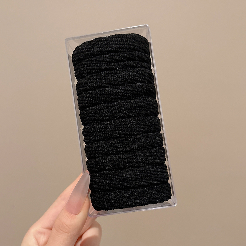 Cuerda de cabello gruesa de color, cuerda de cabeza de cola de caballo alta para niños, sin estrangula, lazo para el cabello sin costuras, banda de goma duradera de alta elasticidad para niñas