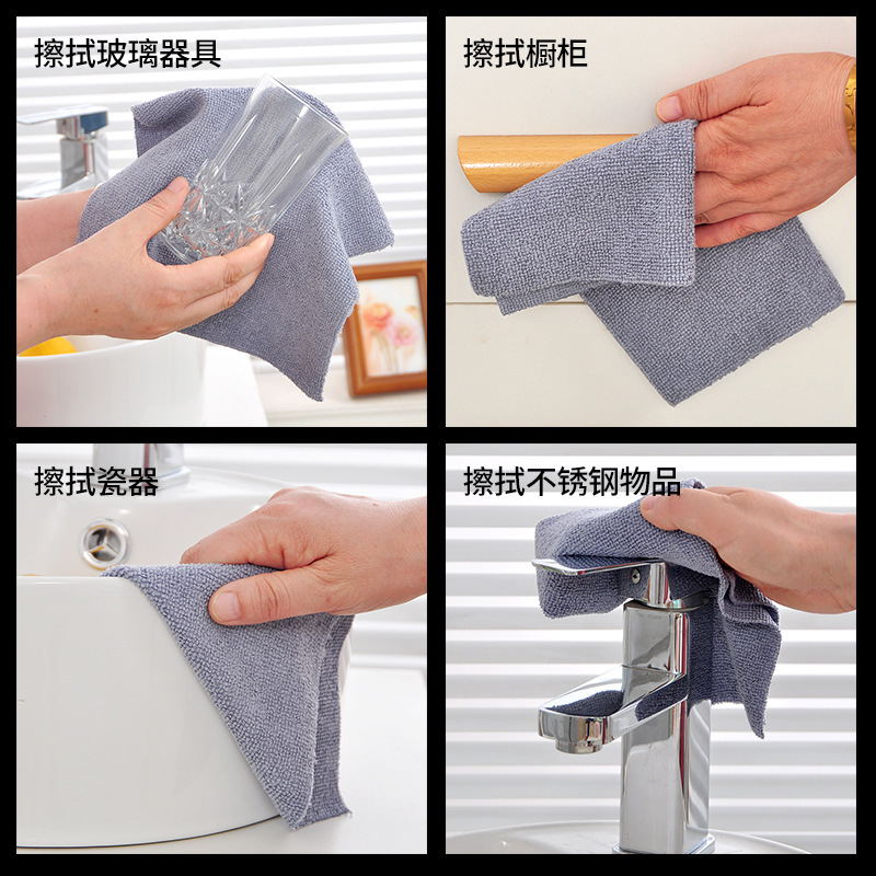 Manos rasgados tela de limpieza de fibra ultrafina seca y húmeda dos usos para el hogar lavar tela de limpieza suave absorber agua no perder pelo image 4