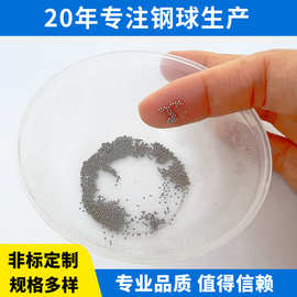 现货小型铁珠子表面光亮圆润度好0.3/0.4/0.5/0.6mm微型碳钢球