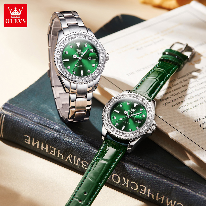 2025新型の欧利時ブランドの腕時計の対外貿易は水晶の時計を入れてシンプルにします。