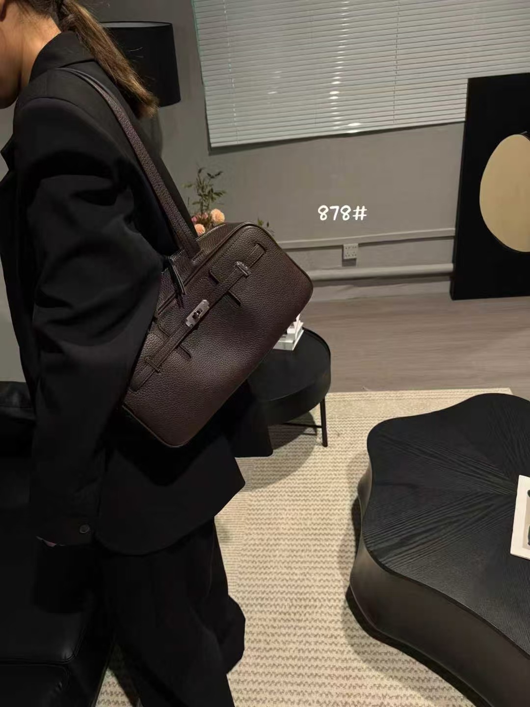Genuine Leather Boston Bowling Bag For Women - Luxury Vintage Commuter Underarm Bag, Large Capacity Tote - Thumbnail 6