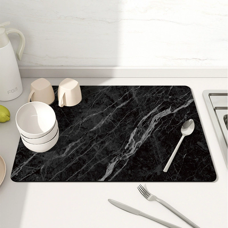 Kitchen drain pad desktop tableware drying cushion cushion table diatom mud sucking tea table pad