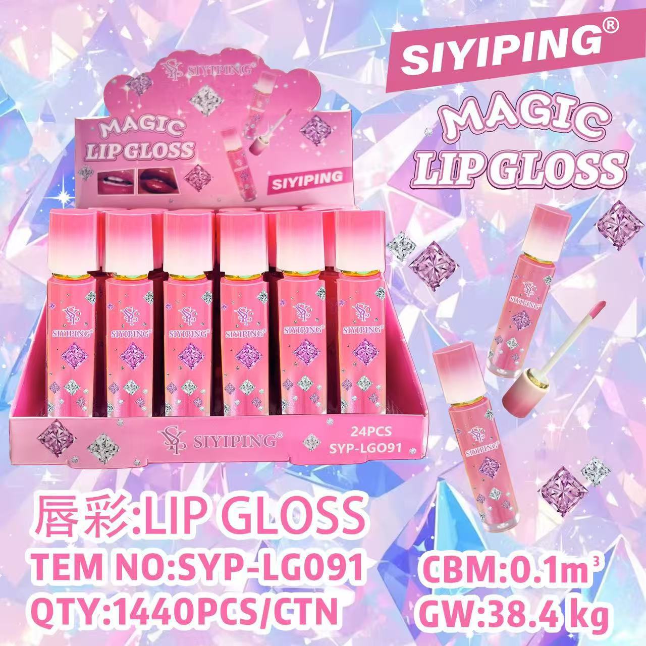 Preferencia transfronteriza SIYIPING diamantes magia lipstick paquete de diamantes flash humectante color maquillaje al por mayor