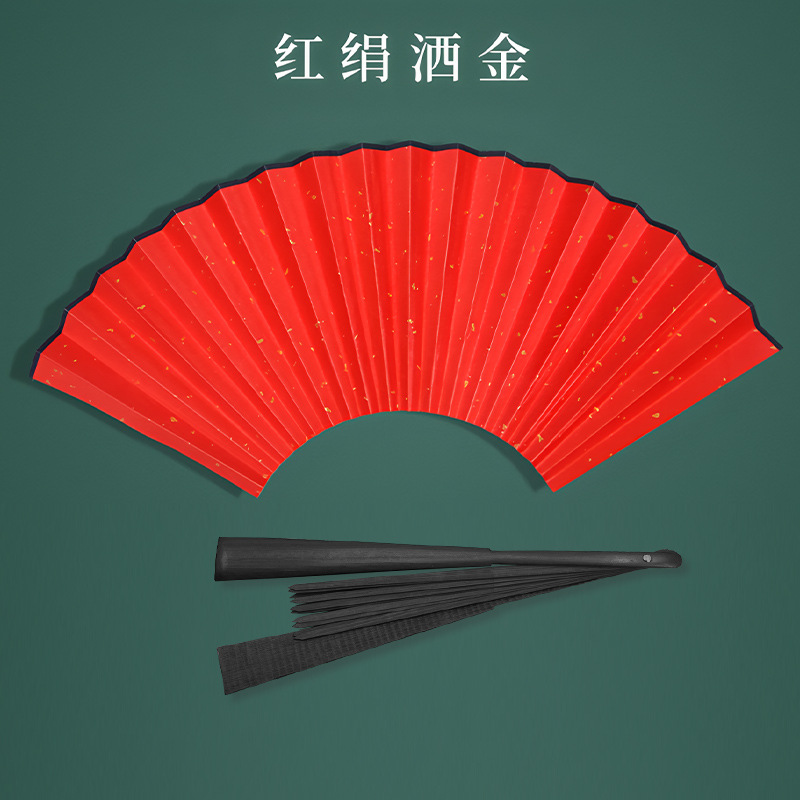 10 pulgadas de oro rojo con huesos de abanico