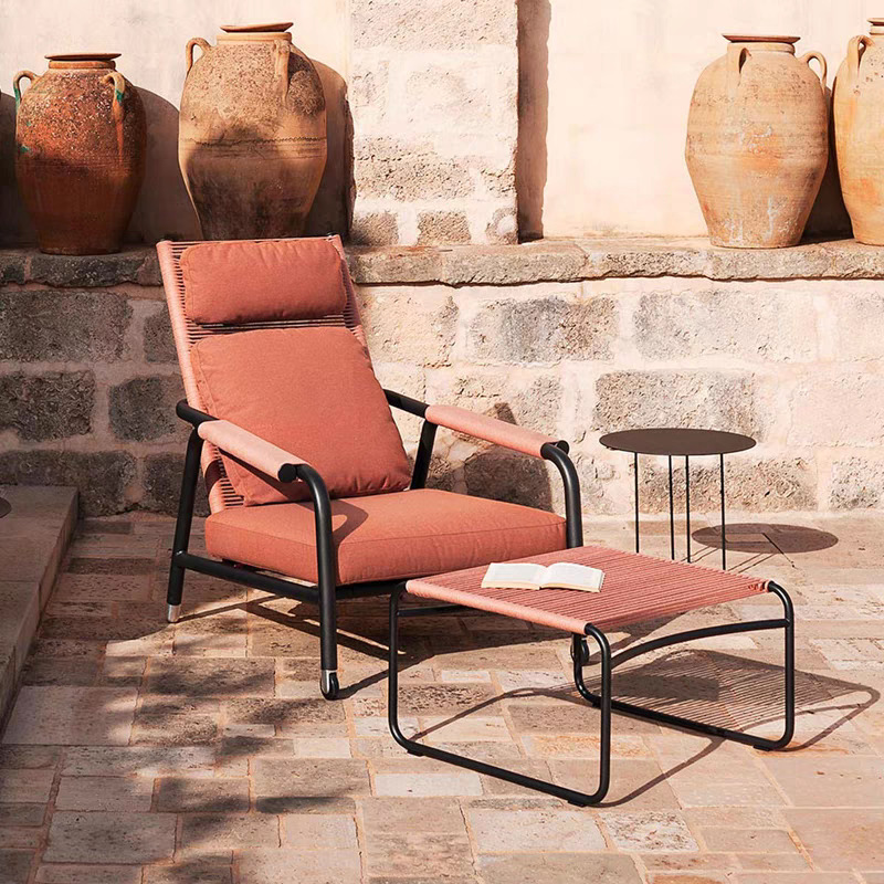 Several sets of creative rattan garden furniture, including small coffee tables, rattan outdoor garden three-piece furniture, and balcony sofas