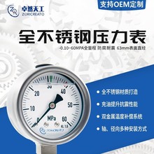 不銹鋼耐震壓力表0-40數顯電接點家用壓力罐可替代wika儀表防震