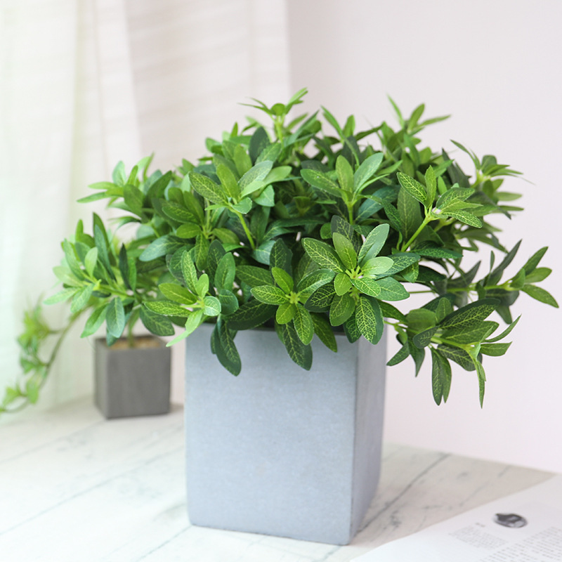 仿真綠植羅漢草辣椒葉室內植物造景裝飾擺件家居插花假花批發