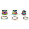 Pengjie stainless steel pulley steel color, multi -color hollow ear expansion puncture jewelry auricular auriculum earpier