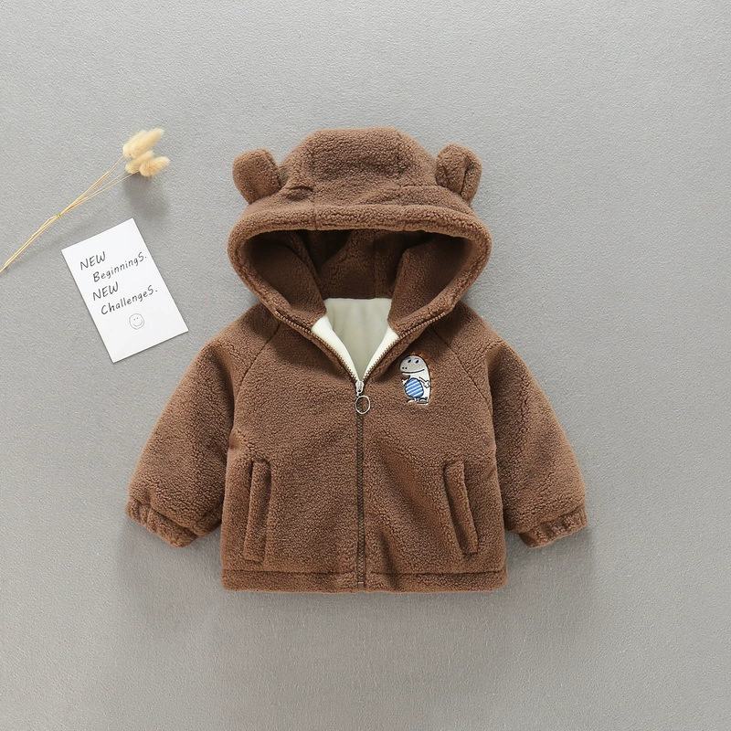Children's winter fleece down jacket for boys, increased thickness, western style