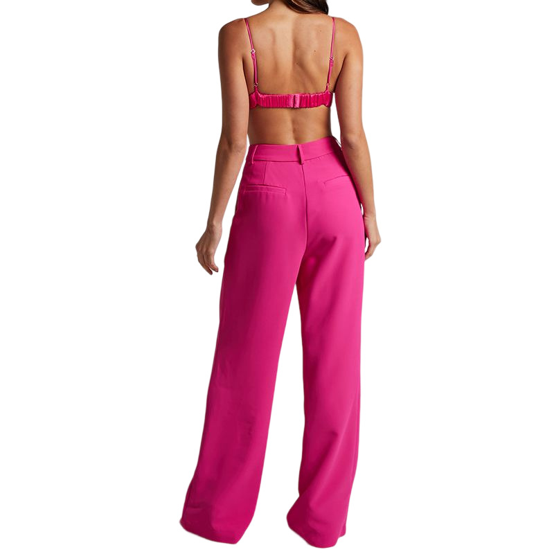 Women's Clothing 2024 Spring New Women's Fashion Temperament Lapel Long Sleeve High Waist Trousers Two piece Set_voghion.com