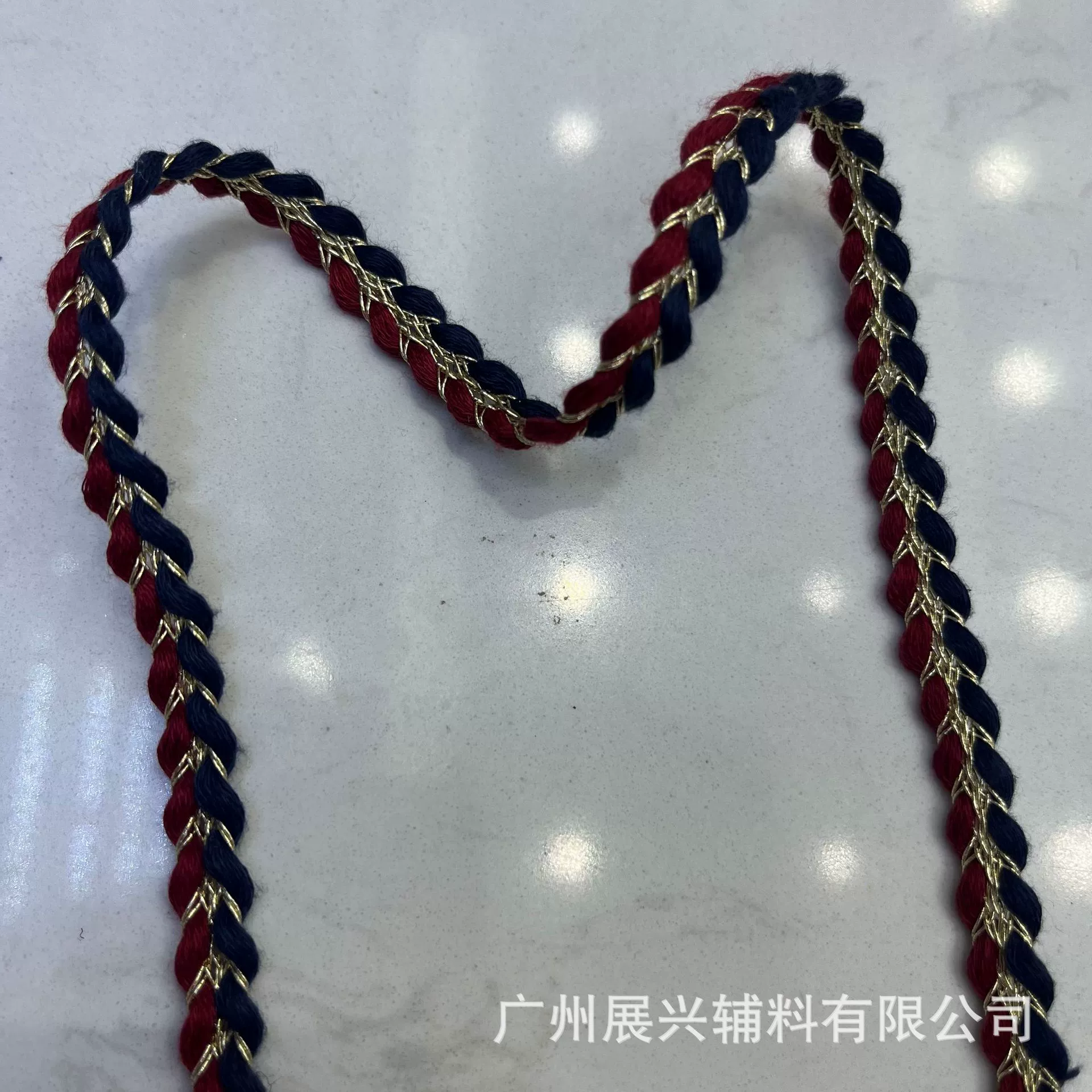 Многоцветные украшения, золотая косичка с плетением, в стиле Chanel, ручная работа
