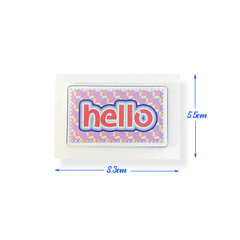 New PU leather fabric sticker colorful English letter smiling fabric badge leather patch creative DIY clothing decoration