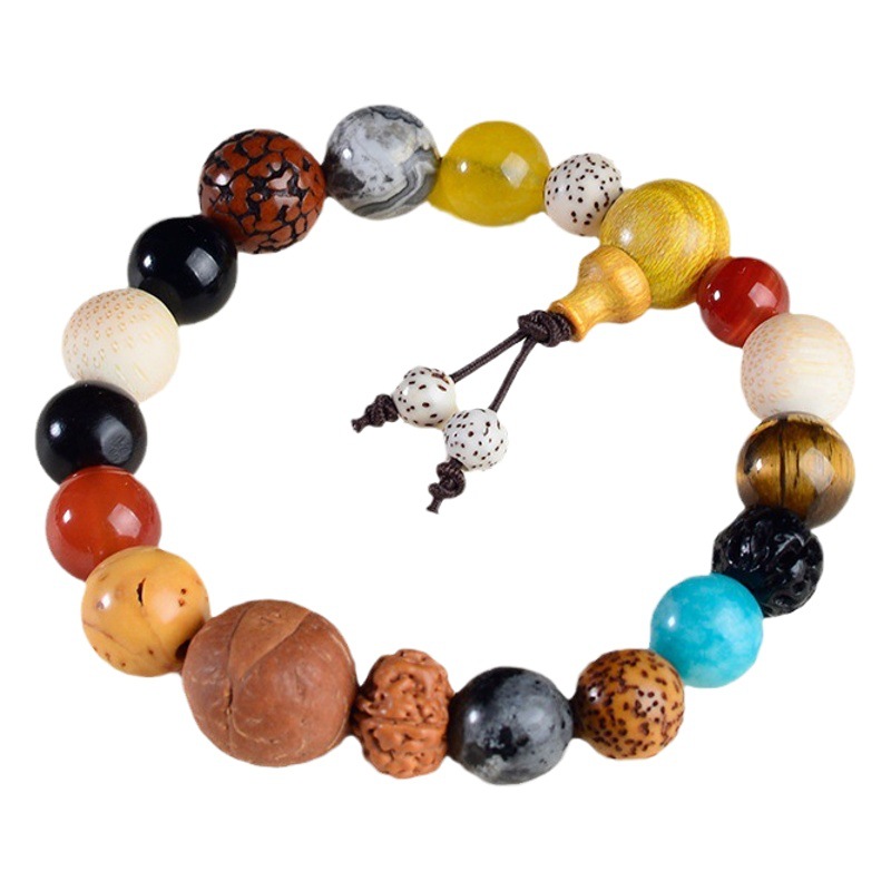 Hangzhou Duobao Bodhi Seed Eighteen Seed Buddhist Bead Bracelet Simple Bracelet Hand Chain Cultural Plaything Bodhi Manufacturer Wholesale